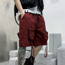 일자핏카고바지 여름 남자 반바지 트렌드 눈길을 끄는 와이드 루즈핏 핏아우터 오부바지 일자통바지 4995944379