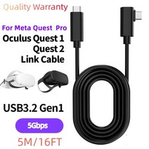 VR 메타버스 가상현실 체험 헤드셋 휴대폰호환 컨트롤러 카메라 USB C 케이블 프로 퀘스트 PCVR 초고속 5G, 06 3.2 C-C 16FT