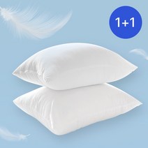 1+1 통세탁 가능한 항균 마이크로화이바 다운필 오코텍스인증 지퍼형 호텔베개솜 2p, (50x70)프리미엄호텔 다운필