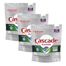 Cascade 플래티넘 프레시 향 식기세척기용 세제 21개입, 3개, 331g