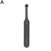 신혼선물 양치용품 둥근 머리 강모 360도 회전 가정용 전동 칫솔 스마트 USB 웨이브 충전 IPX7 성인용 사운드, [01] Black