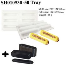 케익만들기 체험 키트 식빵 케이크 빵틀 Meibum Eclair 금형 번개 퍼프 실리콘 플라스틱 디저트 팬 골판지 트레이 과자 굽기 도구 Bakeware 세트