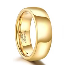 Tigrade 골드 컬러 텅스텐 반지 커플 남성 여성 클래식 웨딩 약혼 밴드 2/4/6/8mm 특별 쓰기 조각 이름/로