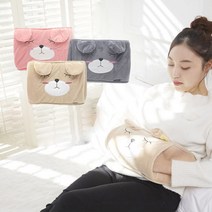 무선 충전 허리 배 복부 무선 생리통 찜질기 발열 복대 히팅 벨트 휴대용 캐릭터 온열기, 그레이