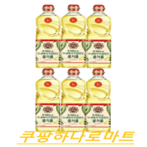 (제일제당)CJ 국내에서 직접만든 100% 콩기름 백설 식용유500ml X6입 멀티팩, 6개