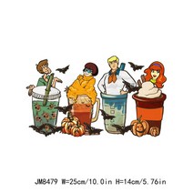 평판프레스 열전사만화 소녀 DTF 열 스티커 커피 컵 데칼 열전달 옷 아이언 패치 후드 Diy 프레스 인쇄 인, 35 1L