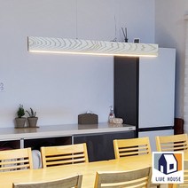 LED 우드 원목 조명 인테리어 6인 식탁등 펜던트 식탁 주방 조명, 블랙/5700k(하얀빛)/화이트(380x55xh27)