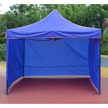 슬러지 보관함 건설 현장 야외 창고 폐기물 간이 천막 보관소 덤프 화물 세륜기 야외 천막 발렛, 3*3 파란색 + 3면