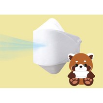 3겹 밀착감 틈새없는 안답답한 어린이용 부드러운 초소형 마스크 귀안아픈 쾌적한 요양센터, 1개