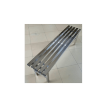 야외 스테인리스 벤치 실내 의자 병원 카페 헬스장, 길이200x폭35x높이45cm - 202 스텐