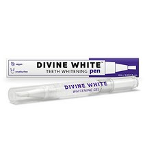 Divine White Teeth Whitening Pen with Brush Tip Applicator - 36% Carbamide Peroxide Compact Design, 1