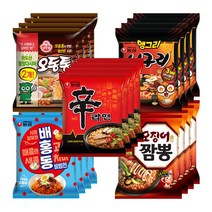 메리박스 농심 오뚜기 봉지라면 5종 20개(신라면4p+오동통면4p+오징어짬뽕4p+앵그리너구리4p+배홍동비빔면4p), 1세트