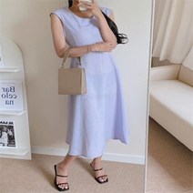 다잇템 여자 민무늬 여행룩 라이트 U넥 롱원피스 (9175856)