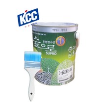kcc친환경수성 숲으로에이스 내부용(백색무광)3.78L+ 3인치 PP평붓1개, 화이트