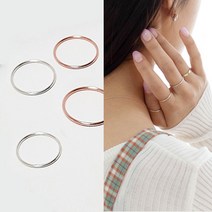 열손가락 레이어드 순은 민자 가드링 마디 실 반지 학생링 우정링