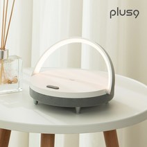 플러스나인 무선 인테리어 무드등 블루투스스피커 고속 무선충전기 수유등 취침등 무드링, 파스텔 핑크