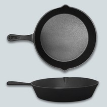 [쿠커스 판다] 리빙아트 무쇠 후라이팬 25cm [상판] IH 인덕션 사용 / 주철 논스틱 코팅 그릴판 주물 그릴팬 프라이팬