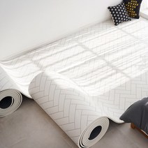 제로벨 1+1 15T PVC 층간소음 롤매트 폭140cm x 2m 거실 아이방 유아 어린이 놀이방 매트, 헤링본화이트