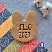 Hello 2023 쿠키커터 / 토끼 쿠키커터 / 홈 베이킹 / 커피 클레이 / 수제쿠키만들기 / 새해쿠키커터, (A) 4.8 x 5.7 cm