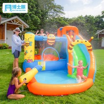 에어바운스 에어 미끄럼틀 가정용 홈 실내 대형 놀이터 물놀이 슬라이드 야외 놀이기구 유치원, E