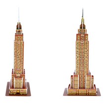 유명 건축 물 모형 입체 퍼즐 엠파이어스테이트 빌딩 / 유아 아동 교구 페이퍼 토이 조립 만들기 장난