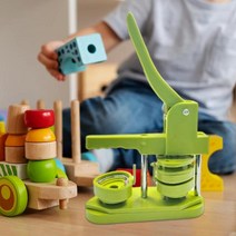 버튼프레스 DIY 버튼 메이커 기계 하트 모양 만들기 용품 핀 프레스 선물용 키 체인, 02 green