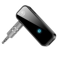C28 2-in-1 Bluetooth 5.0 오디오 어댑터 3.5mm AUX 자동차 수신기 컴퓨터 TV 프로젝터 송신기, [01] V5.0