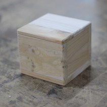 맞춤제작가능 / 삼나무12티 뚜껑원목보관함 100x100x94mm 나무상자