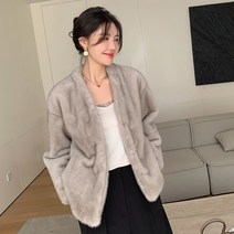 모피코트 밍크 자켓 명품 폭스 퍼 코트 인조 케이프 인 모피 코트 여성용 2022 플러시 젊은 모피 올인원 밍크 코트 밍크 짧은 친환경 겨울
