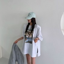 클로슈W / 시스터 프린팅 오버핏 패드 반팔 티셔츠 (5color)
