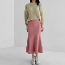 하이데일리 로나 머메이드 니트 롱스커트