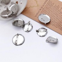 짱패브릭 (10개1세트) 오목코사지핀 브로치핀대, 10개, 21mm