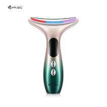 Imagic 갈바닉 얼굴 피부 탄력 EMS 마사지기, 초록색