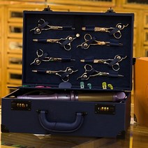 전문 미용 도구 상자 가위가방 대용량 하드 케이스 보관 정리 수납 출장 시험 애견미용 바버샵 손잡이 백 바리깡 드라이기 hair stylist scissors bag, 폰 클래식 수트케이스 라지(오렌지)