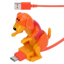 핸드폰 태블릿 용 USB C 케이블 이동 길 잃은 개 빠른 충전 USB C 케이블 Funny Touch Dog Phone Charger Cable For Type-C, 주황색