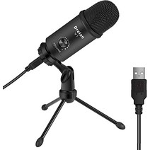 USB 마이크 발전기 데스크탑 컴퓨터 192KHZ/24BIT 플러그 앤 플레이 전문 사운드 칩셋 포함 PC 음성 팟 캐스트 스카이프 유튜브 게임 구글 검색용