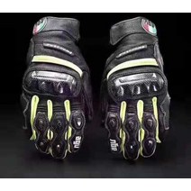 AGV 카본섬유 오토바이 라이더 장갑, 그린