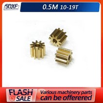 0.5M 10/11/12/13/14/15/16/17/18/19 톱니 0.5mod 기어 랙 스퍼 정밀 구리 강철 cnc 피니언 10 개, 07 16 Teeth_03 3.17mm