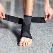 발목 고정 보호대 더블 밴드 지지대 러닝 인대, 더블밴드(블랙)-M