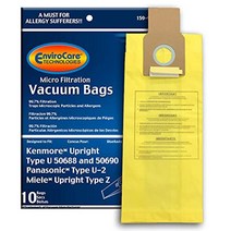 EnviroCare 켄모어 업라이트 타입 U/L/O 50688 및 50690 파나소닉 타입 U-2 Miele 타입 Z. 10팩