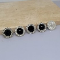 미니 럭셔리 라인 석 진주 장식 단추 의류 블랙 화이트 하트 꽃 라운드 디자인 패션 단추 여성 셔츠 DIY, 3003 16mm