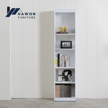 하원가구 조이 5단 400 슬림 책장, 화이트