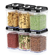 DWËLLZA KITCHEN Airtight Food Storage Containers with Lids – 6 Piece Set Air Tight Kitchen Storage C, 1