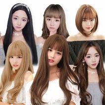 여자 웨이브 긴머리 단발 통가발 피스 반가발가발 패션가발 티안나는가발 전체가발 여신가발, 밀크브라운, 03테즈(망있음)
