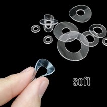 100pcs M1.6 M2 M2.5 M3 M4 M5 M6 M8 M10 소프트 하드 플라스틱 투명 투명충격 방지 플랫 와셔 일반 가스켓, 02 soft_10 M5x10x1mm