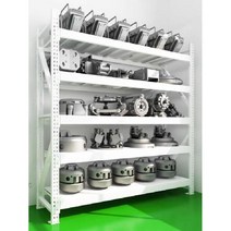 철제 선반 진열대 창고 철재랙 전시대 마트 중량랙 물류 산업용, 150x60x200 나비 구멍 단층 230kg, G. 블루 메인 프레임  3 레이어