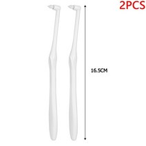 2pcs L 모양 푸시당겨 치간 칫솔 치열 교정 치아 화이트닝 구강 위생 관리, 2.White 2pcs