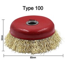 Copper Plated Steel Wire Brush Grinding Wheel Derusting Deburring Polishing Tool For Electrical Dril, 01 Type 100