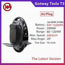 외발전동휠 전동보드 세그웨이 카트 이동 대리기사 전기 Begode Gotway Tesla T3 외발 자전거 V3 새로운 타, 02 Tesla T3 1500WH AU, 한개옵션1