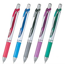 펜텔 에너겔 노크식 중성펜 젤펜 볼펜 BL-77, LRP5-C 블루 0.5mm
